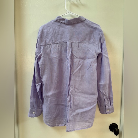 Gap Boyfriend Shirt, purple - Picture 2 of 3